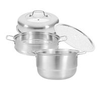 MAGICLULU Cuiseur Vapeur Multifonctionnel Cuisson Saine et Rapide en Acier Inoxydable Épais, Marmite à Vapeur à 3 Couches pour Légumes et Viande à Domicile