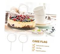 MAGICLULU Cupcake Topper Perlé Demi Cercle avec Plume pour Décoration de Gâteau Mariage et Anniversaire Accessoire de Fête Élégant et Polyvalent Piques Alimentaires Sécurisés pour Shower et