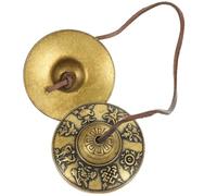 MAGICLULU Cymbale Cuivre Pur pour Pratique et Yoga Instrument Percussion Compact et Léger Harmonique Apaisant Cloche Tibétaine Spirituelle pour Thérapie Sonore et Pleine Conscience