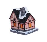MAGICLULU Décoration De Noël Maison Résine Éclairage LED Ornements Maison Chalet De Noël