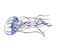 MAGICLULU Décoration Murale Pieuvre en Métal Compacte pour Clôture et Terrasse Sculpture Suspendue Créature Marine Artisanale pour Jardin Intérieur et Extérieur