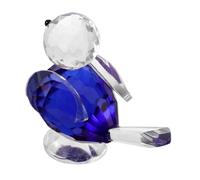 MAGICLULU Décoration Petit Oiseau en Verre Bleu, Ornement Portable et Léger Design Créatif Chic pour Bureau ou Maison