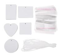 MAGICLULU Désodorisant Voiture en Feutrine Blanche, Kit DIY Sublimation sans Odeur, Forme Variée Corde Élastique, pour Rafraîchir L'air Intérieur