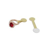 MAGICLULU D'étiquettes Adhésives Carrées en Papier Kraft Or 100 Feuilles Résistantes la Décoloration Fissures, pour L'affichage de Prix de Bijoux en Vitrine