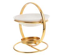 MAGICLULU Diffuseur d'arômes en Fer décoration de Bureau brûleurs à Cire Fondue Fondre en Forme de diffuseur d'huile huiles pour brûleur à mazout brûleur à Bougie chandelle céramique Golden