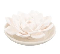 MAGICLULU Diffuseur de Parfum en Plâtre Forme Fleur Blanche Diffuseur D’huiles Essentielles pour Voiture et Maison Pierre Aromathérapie Solide pour Salle de Bain et Bureau Passif de Parfum