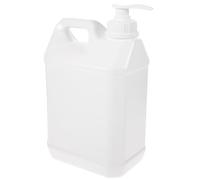 MAGICLULU Distributeur à Pompe Rechargeable 2,5 L Carré Plastique Blanc Lait Opaque, Grand Flacon Doseur Étanche pour Savonnette Liquide et Lotion Cosmétique, Pompe Doseuse Facile