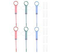 MAGICLULU Distributeur de Pilules Plastique Facile à Nettoyer pour Petits Animaux avec Embout Souple Contrôle Précis du Dosage, Lot de 6 Pièces pour Hamsters