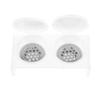 MAGICLULU Double Coupelle pour Nail Art Manucure, Bol en Acrylique avec Double Godet et Couvercle Anti-évaporation, Accessoire Manucure pour Trempage Monomère, Outil Polyvalent pour Soins