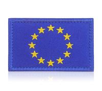 MAGICLULU Écusson Drapeau de L'union Européenne, Insigne du Drapeau de L'union Européenne, Nylon Bleu, Brodé, Facile à Appliquer, pour Vêtements et Paquet à Dos, Décoration de Voyage