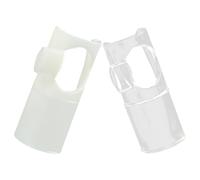 MAGICLULU Embouchure D'aide Soufflage pour Flûte Traversière E/f, Lot 2 Pièces Moyen Taille, Plastique Transparent et Beige, Accessoire Débutant pour Amélioration Intonation et Pratique