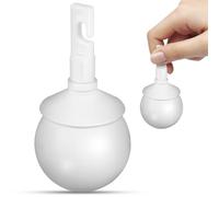 MAGICLULU Embout de Canne Roulante pour Aveugle Embout D'assistance au Roulement en Plastique Blanc Tête Rotative Boule pour Canne à Crochet Accessoire de Stabilité Intérieur et Extérieur