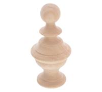 MAGICLULU Embout Décoratif en Bois Massif Sculpté la Main, Forme Sphérique 6x10 Cm, Finition Lisse pour Décoration Intérieure D’escaliers, Montants de Lit et Tringles à Rideaux - Ornement