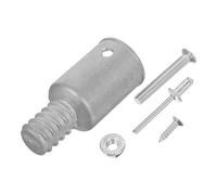 MAGICLULU Embout Fileté en Métal pour Rallonge de Balai, Adaptateur Compatible Manche Diamètre 22mm, 5 Pièces en Aluminium Argenté, Connecteur Robuste pour Nettoyage Domestique