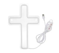 MAGICLULU Enseigne Lumineuse Croix Au Néon 11.42X7.87In ÉClairage LED Blanc Chaud pour Chambre Salon DéCoration Murale ÉGlise Lampe Veilleuse JéSus