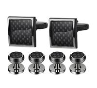 MAGICLULU Ensemble Boutons de et Boutons de Chemise 6 Pièces en Cuivre Noir, Design Élégant et Confortable pour Homme pour et Occasions Spéciales
