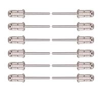 MAGICLULU Ensemble de 12 Forets de Manucure en Fer Argenté pour Ponceuse à Ongles, Outil de Meulage pour Modelage et Sculpture des Ongles en Gel et Acrylique