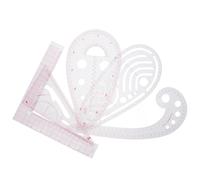 MAGICLULU Ensemble de 5 Règles de Couture en Pvc Règle Courbe Française, Équerre en L et Triangle pour Mesure Précise et Multifonction Lors du Processus de Couture