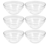MAGICLULU Ensemble de 6 Bols à Dessert en Verre Transparent 75ml, Design Polyvalent et Résistance la Chaleur, pour Préparation et Présentation Élégante