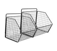 MAGICLULU Ensemble De Paniers Métalliques De Cuisine Panier À Fruits Mural Rangement Robuste pour Oignons pour Garde-Manger