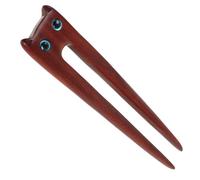 MAGICLULU Épingle à Cheveux Chat en Bois Marron Décorative et Facile à Utiliser pour Femmes, Style Classique Ancien, pour Célébrations et Anniversaires