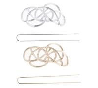 MAGICLULU Epingle à Cheveux Vintage 2pcs en Alliage Or et Argenté pour Chignon Mariage Élégante Décorant Coiffure Forme Géométrique Raffinée