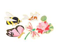MAGICLULU Épingle Décorative en Alliage Léger et Facile à Garder, Broche Fleur Classique pour Femmes, pour Concert ou Bal D'affaires, Lot de 5 Pièces Plusieurs styles