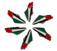 MAGICLULU Épingles Drapeau Palestine Design Polyvalent et Finition Soignée en Alliage de Zinc Lot de 6 pour Vêtements et Accessoires Entre Amis ou Camarades