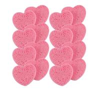 MAGICLULU Éponge Exfoliante Visage de Cœur 20 Pcs en Pulpe de Bois Douce Multi-usage pour Usage Maison et Voyage