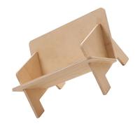 MAGICLULU Étagère de Bureau Inclinée en Bois Beige pour Organiser Livres et Magazines, Grosse Capacité, Montage Facile, Design Moderne et Simple, pour Bureau ou Commode