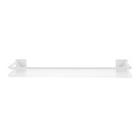 MAGICLULU Étagère Murale de Flottante en Aluminium Spatial Blanc, Rack Mural Robuste Grosse Capacité et Design Simple pour Rangement Salle de Bain sans Perçage