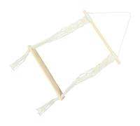 MAGICLULU Étagère Murale Suspendue en Bois et Corde de Coton Beige et Bohème Rangement Pratique Décoration Élégante pour Toutes Pièces Maison
