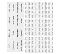 MAGICLULU Étiquettes Autocollantes de Voyage Transparentes 15 Feuilles pour Bouteilles et Flacons de Salle de Bain, Adhésif Puissant, Résistantes à L’Eau, pour Organiser Produits de