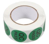 MAGICLULU Étiquettes Autocollantes Rondes Qc Adhésives, 500 Pcs Rouleau, Contrôle Qualité pour Gestion des Stocks et Entrepôts, Accessoires Bureau Pratiques, Petite Taille, Application