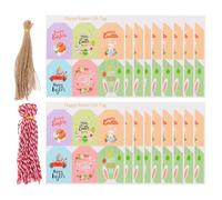 MAGICLULU Étiquettes Présents Suspendues de Pâques en Matériau Synthétique Léger, Forme Lapin Chic et Joli pour Cartes de Vœux et Décorations Festives