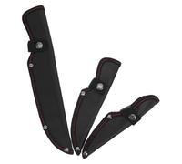 MAGICLULU Étui à Couteau en Tissu Oxford Noir avec Fermeture à Bouton Pression Sécurisé, Protège-lames Antidérapant et Résistant à L'usure, Lot de 3 Cuisine et Usage Domestique