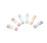 MAGICLULU Étui de Lentilles de Contact Rigides Rgp Double Compartiment, Lot de 6 Couleurs Assorties, Boîtes Portables Étanches pour Voyage et Entretien Hygiénique des Lentilles