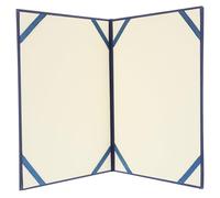 MAGICLULU Étui de Protection A4 pour Certificat D'honneur, Couverture de Diplôme Bleu Double Face 8 Angles, Porte-document Léger en Papier, Format 15×21 Cm, Présentation et Protection