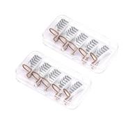 MAGICLULU Extension des Ongles en Aluminium Argenté 10 Pièces Forme Incurvée, Guide Précis Fixé Doigts pour Usage Professionnel Domicile