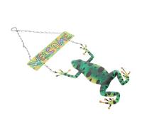 MAGICLULU Figurine De Grenouille De Jardin Décorative Panneau Suspendu De Bienvenue En Fer Robuste - Suspension Murale Décorative
