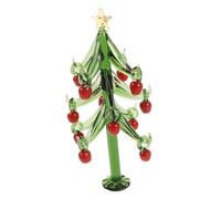 MAGICLULU Figurines de Sapin de Noël en Verre Vert pour Bureau | Décoration de Table Créative, Style Cartoon, pour Salon, Réunions, Comptoirs et Présents de Fête