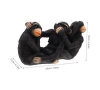 MAGICLULU Figurines Singes Résine Sculpture Ne Voir Entendre Dire Ornements Décoratifs Miniatures pour Bureau Maison Étagère Design Moderne et Signification