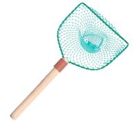 MAGICLULU Filet de Pêche Extérieur à Grand Maillage 30 Cm Manche en Bois Lisse, Panier de Pêche Portatif Léger et Résistant, Filet de Capture pour Camping et Rivière
