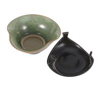 MAGICLULU Filtre à Thé en Céramique Vintage Émaillée Tamis Fin Réutilisable pour Thé Kung Fu Passoire à Maille Fine en Vrac pour Maison Cuisine Couleur Vert Étoilé