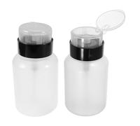 MAGICLULU Flacon à Pompe Noir 150ml en Plastique, Distributeur Portable pour Liquide de Nettoyage, Bouteille Rechargeable à Presser pour Manucure, Lot de 2 Pièces