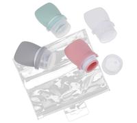 MAGICLULU Flacons de Voyage en Silicone Souple 4 Pochettes Eva 30 Ml, Lot de 5 Set de Set de Bouteilles Étanches Multicolores Contenants Rechargeables pour Lotions et Cosmétiques