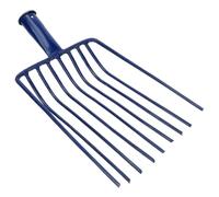 MAGICLULU Fourche en Acier à 9 Dents pour Jardinage, Outil Multifonction pour Étaler Paillis et Pierres, pour Usage Maison et Jardin Bleu