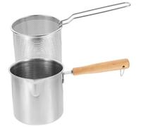 MAGICLULU Friteuse Petite Casserole Compacte Panier à Friture en Acier Inoxydable et Poignée Ergonomique et Facile à Nettoyer pour Maison
