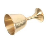 MAGICLULU Gobelet à Vin En Laiton Massif Pentagramme Grand Format, Coupe Rituelle Pour Autel, Gobelet Médiéval Pour Cérémonies Wiccanes, Tarot Et Pratiques Spirituelles