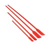 MAGICLULU Grattoir Long en Silicone Rouge 4 Pièces pour Décorer Gâteaux et Séparer des Moules, Spatule Mini pour Bouteilles, Ustensile Cuisine Pratique